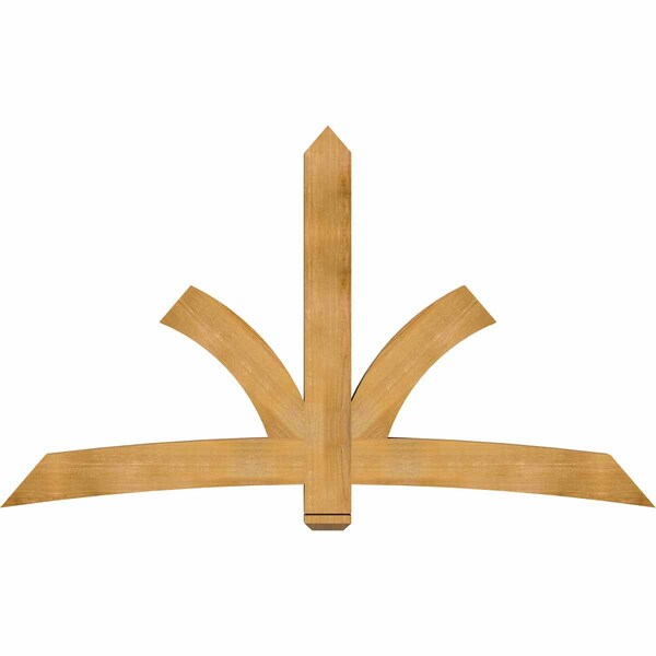 Ekena Millwork Davenport Rough Sawn Timber Gable Bracket, Western Red Cedar, 84"W x 49"H x 4"D x 6"F, 14/12 Pitch GBW084X49X0406DAV00RWR - main
